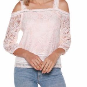 Belldini Peach Off the Shoulder Top
